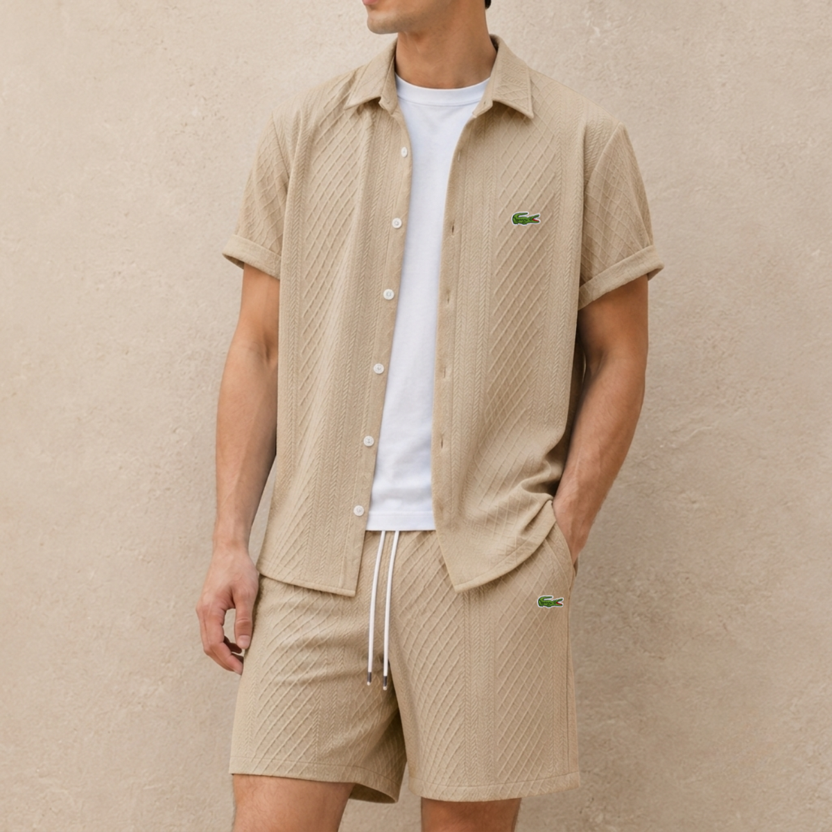 Completo Estivo Testurizzato con Shorts
