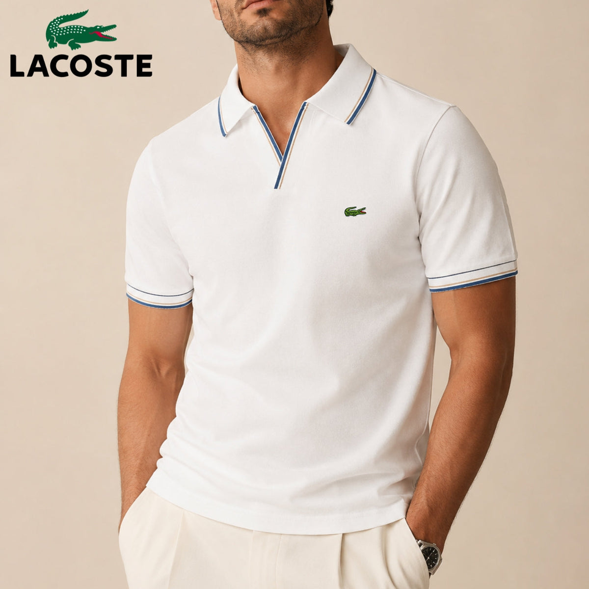 Polo Heritage con Profili a Contrasto