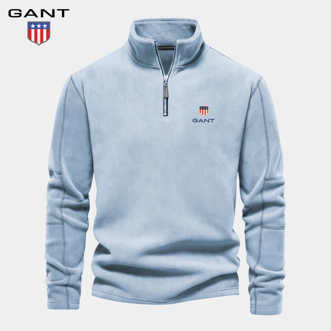 GANT™ Felpa Premium in Pile Mezza Zip