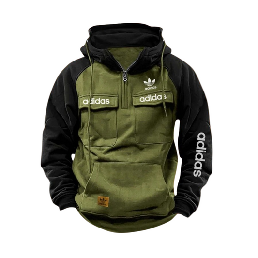 ADIDAS™ - Felpa Tactical Quarter Nera Verde