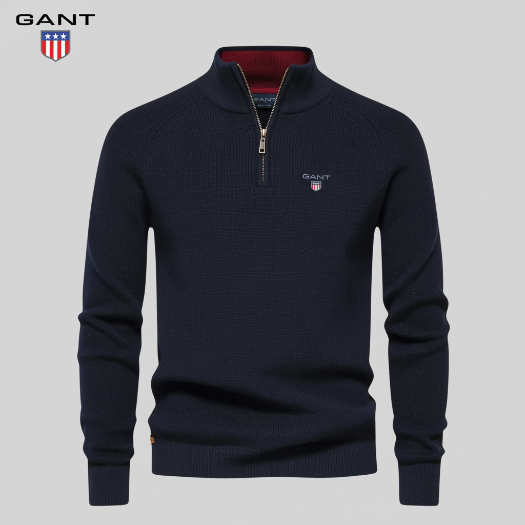 GANT™ Maglione Premium a Mezzo Zip