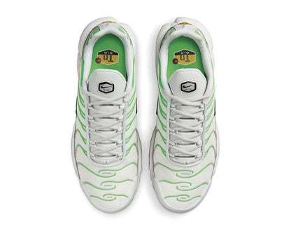 Scarpe da ginnastica da donna con ammortizzazione ad aria, colore verde acceso.