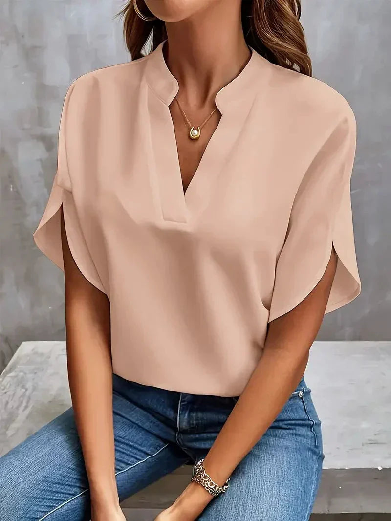 Maya - Camicia Elegante con Collo Fluttuante