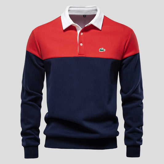 Polo in Cotone Color-Block Premium