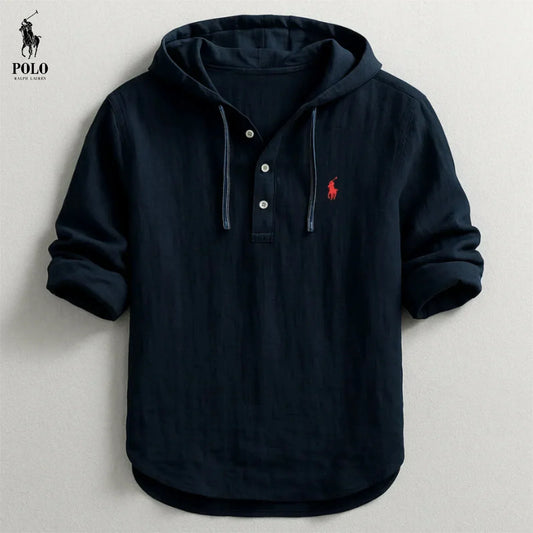 Camicia con Cappuccio in Lino Premium