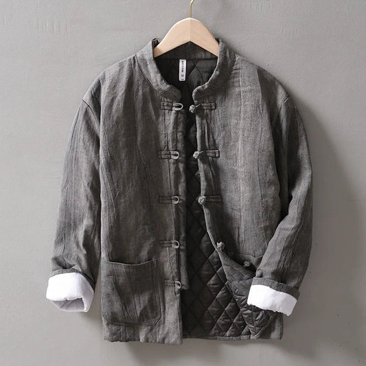 Cappotto in Lino Invernale Premium Spesso da Uomo